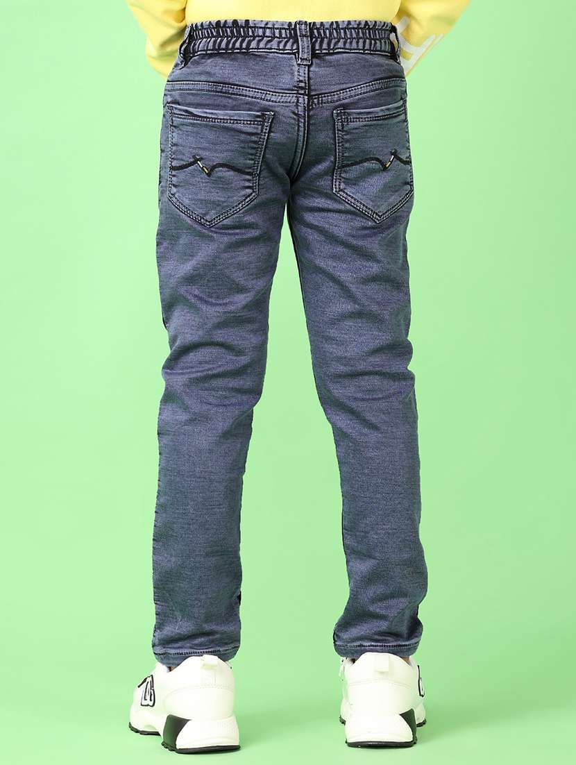 boys solid mid rise jeans - 21528130 -  Standard Image - 3