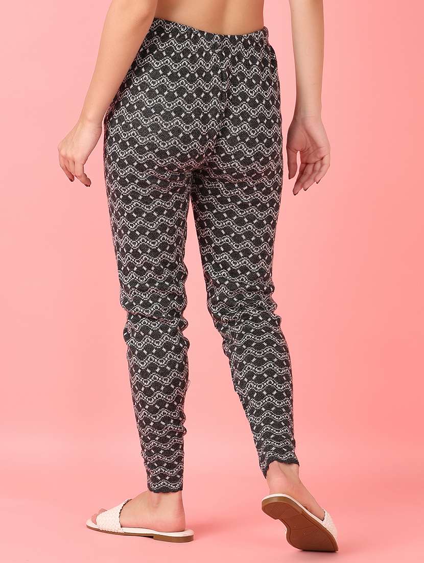 women self design woolen legging - 21528141 -  Standard Image - 3