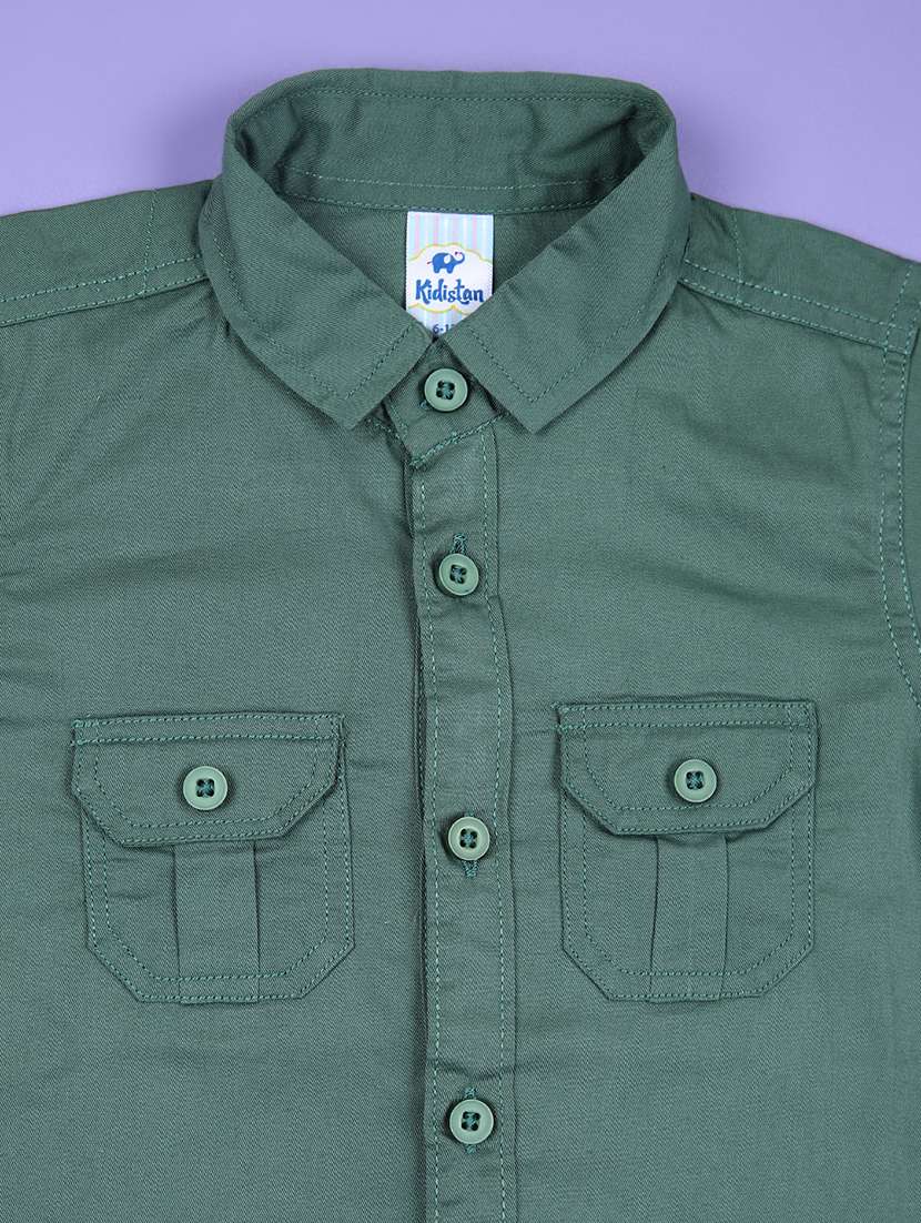 boys short sleeves solid shirt - 21528147 - Standard Image - 3