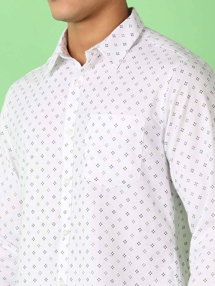men printed long sleeve casual shirt - 21528178 -  Standard Image - 5