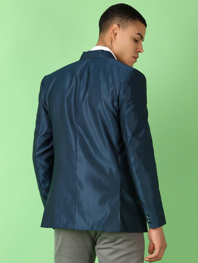 teal solid single breasted formal blazer - 21528202 - Standard Image - 3