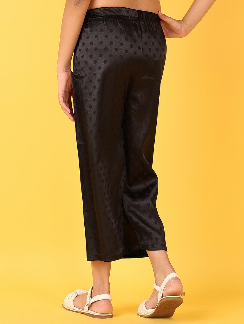 girls black polka dots printed palazzo - 21528205 - Standard Image - 3