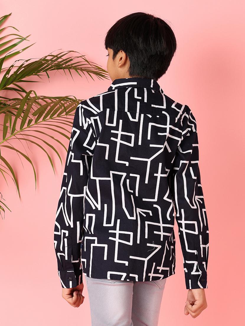 boys printed long sleeve casual shirt - 21528354 - Standard Image - 3