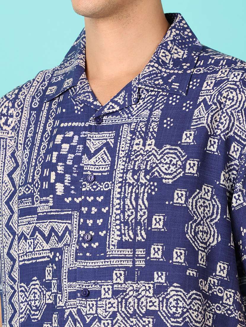 men printed short sleeve casual shirt - 21528376 -  Standard Image - 5