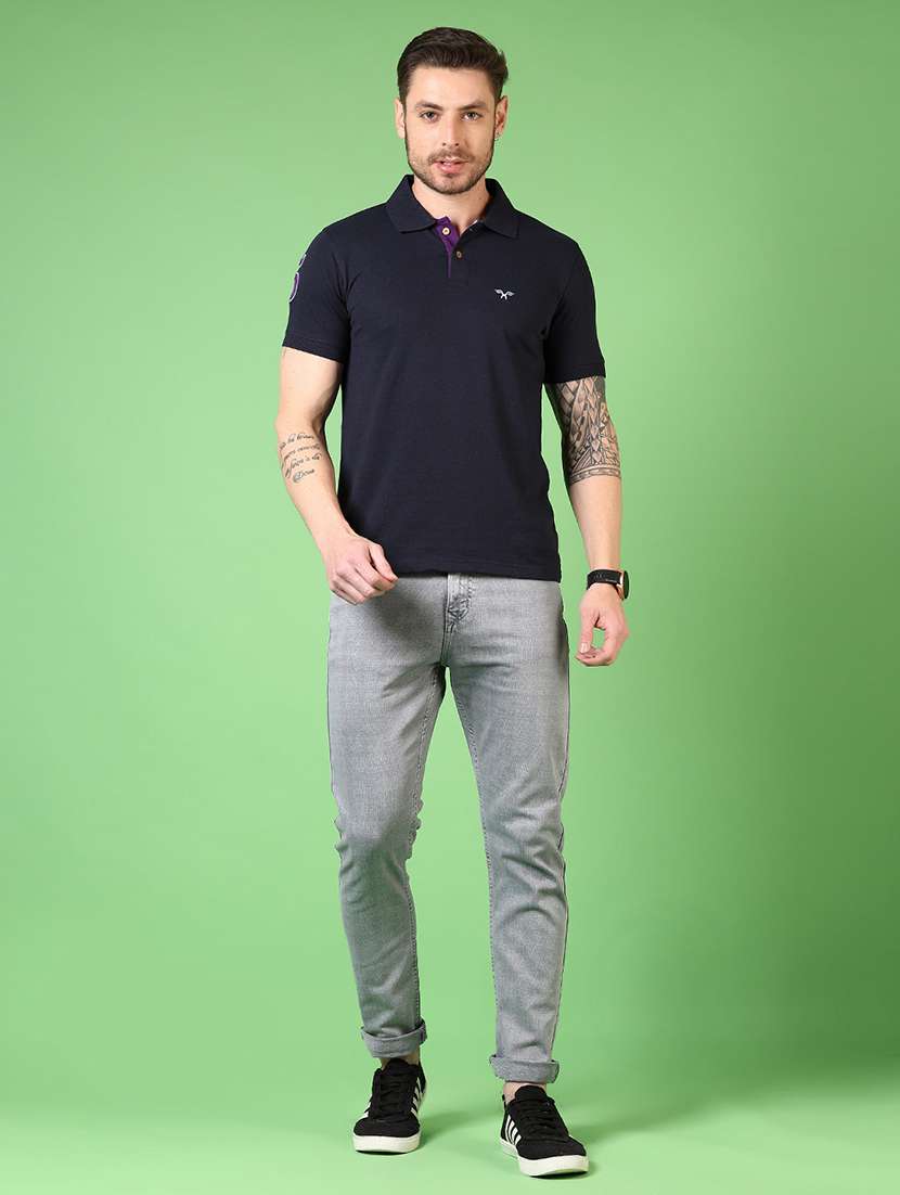 men solid short sleeves polo t-shirt - 21528459 -  Standard Image - 3