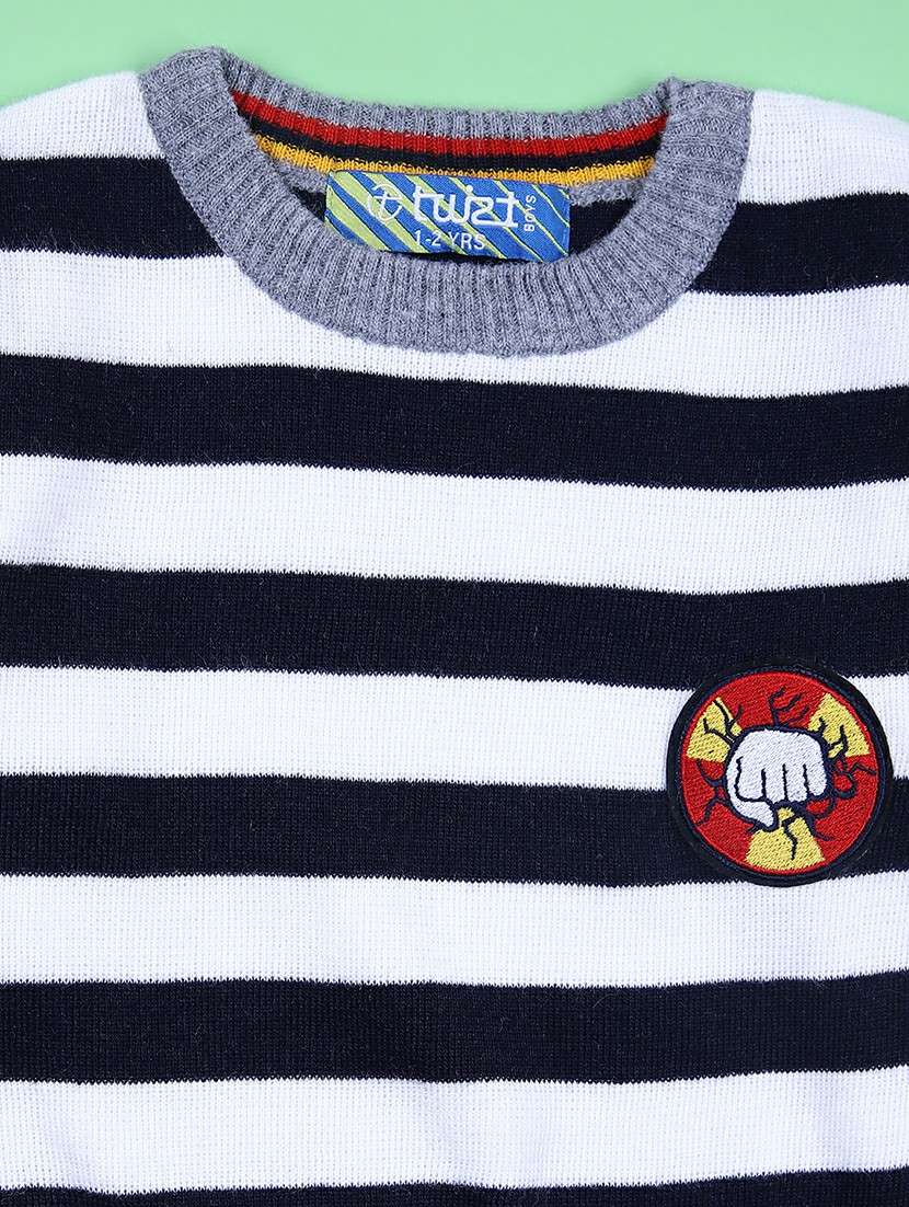 boys striped long sleeve sweater - 21528765 -  Standard Image - 3