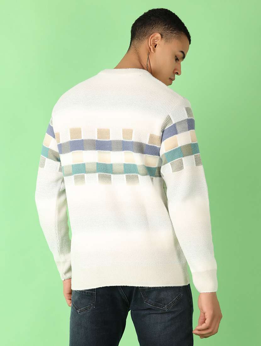 men long sleeves self design pullover - 21528778 -  Standard Image - 3