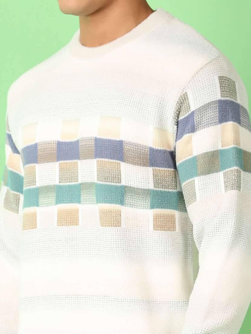 men long sleeves self design pullover - 21528778 -  Standard Image - 5