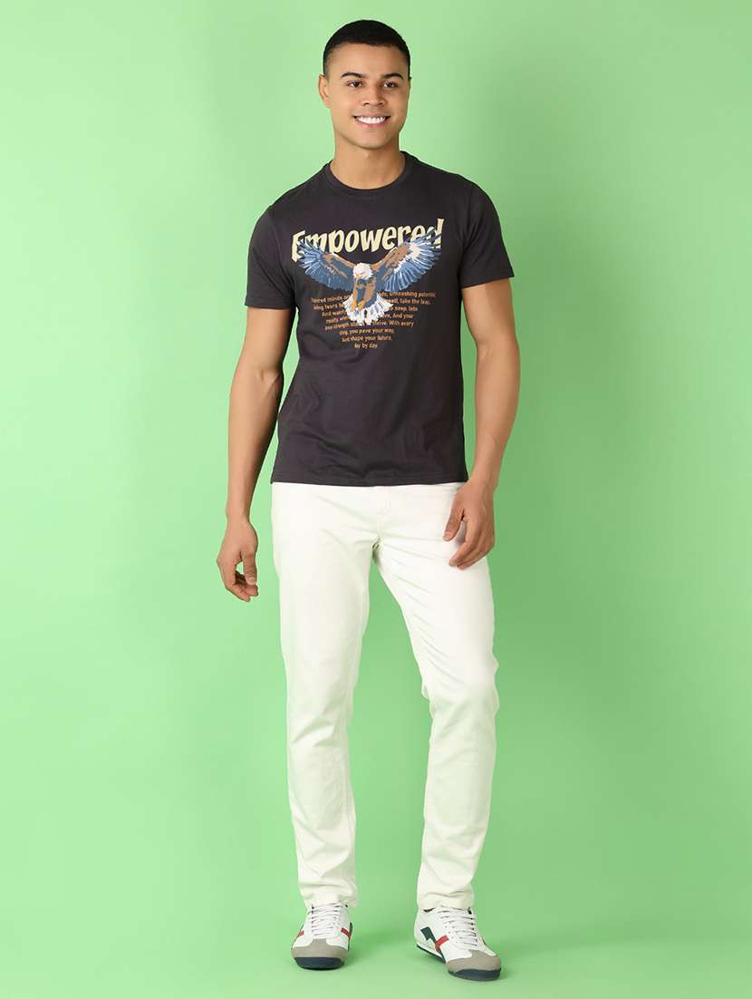 men short sleeves front print t-shirt - 21528781 -  Standard Image - 3