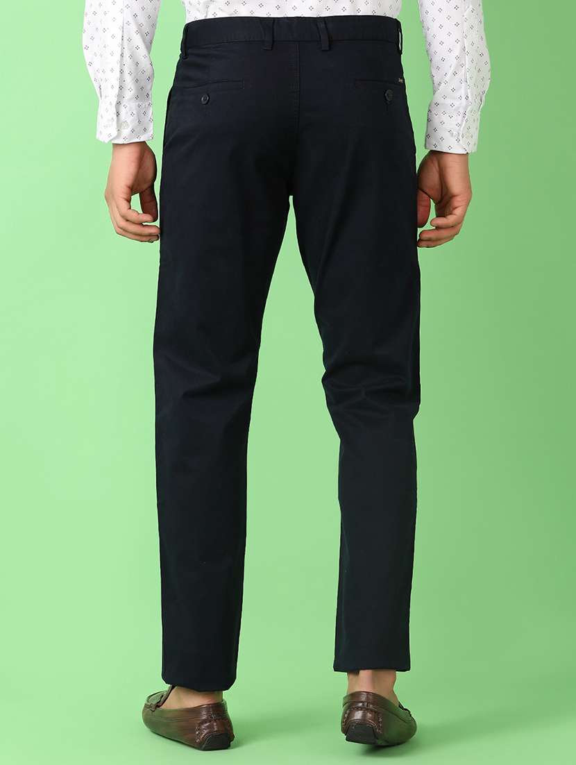 men solid regular fit chinos casual trouser - 21528797 -  Standard Image - 3