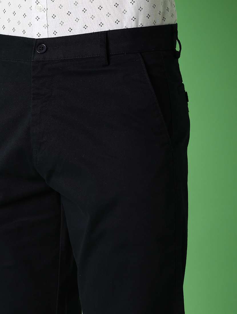 men solid regular fit chinos casual trouser - 21528797 -  Standard Image - 5