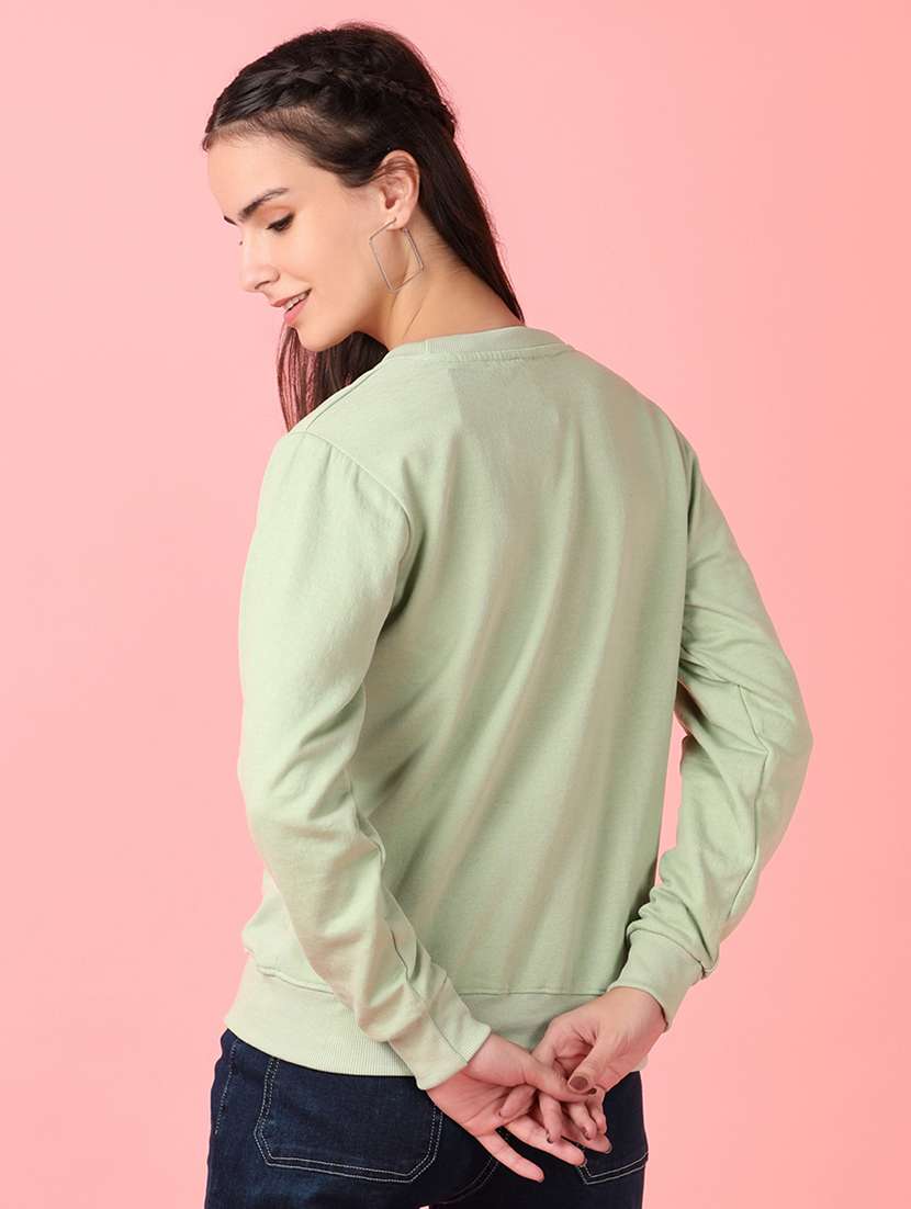 women front print long sleeve sweatshirt - 21528802 -  Standard Image - 3