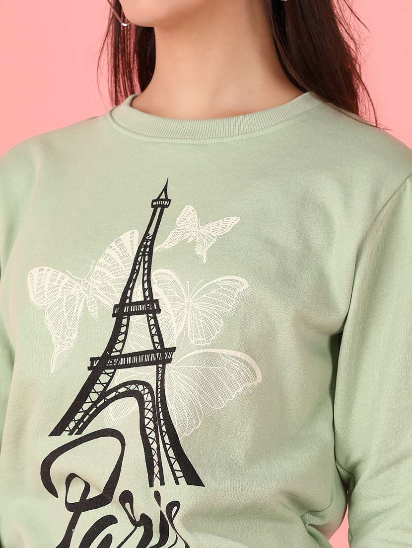 women front print long sleeve sweatshirt - 21528802 -  Standard Image - 5