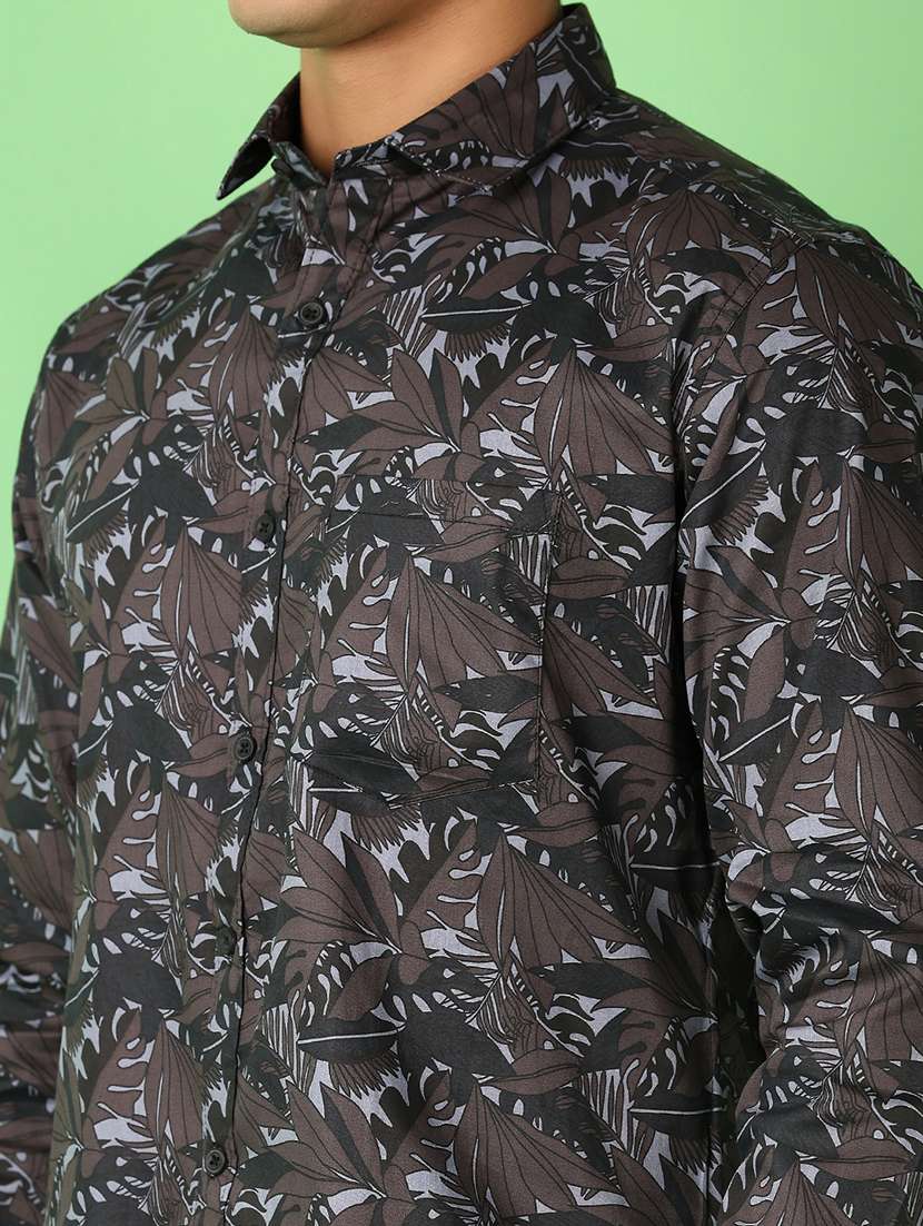 men long sleeves printed casual shirt - 21528805 - Standard Image - 5