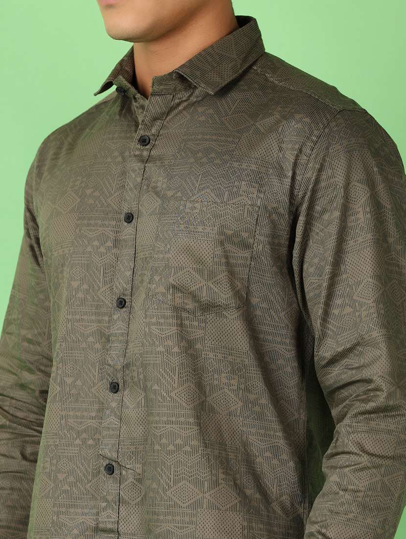 men long sleeves solid casual shirt - 21528806 -  Standard Image - 5