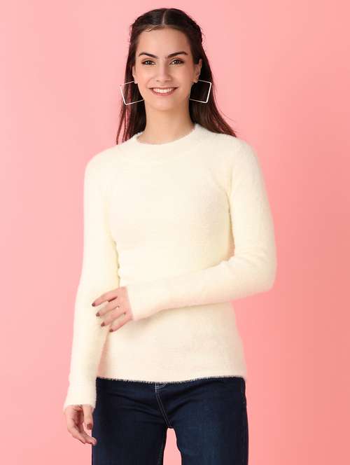 women solid long sleeve pullover - 21528838 -  Standard Image - 0
