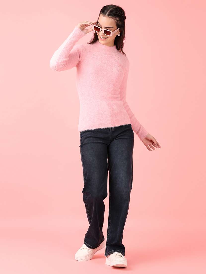 women solid long sleeve pullover - 21528841 -  Standard Image - 5