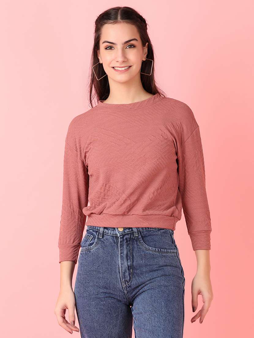 women round neck plain t-shirt