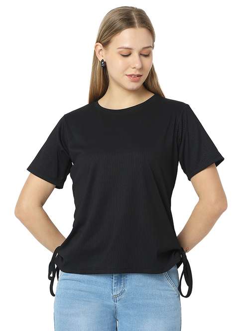 women solids round neck top - 21529252 -  Standard Image - 0