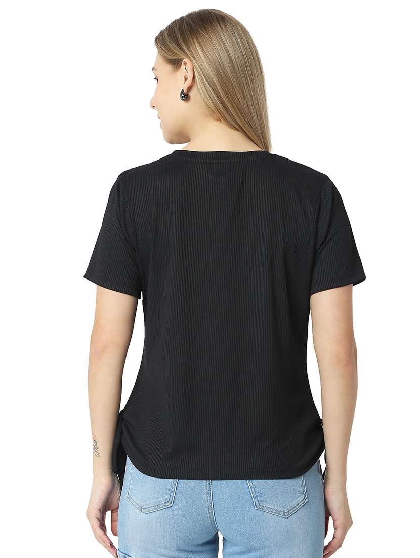 women solids round neck top - 21529252 -  Standard Image - 3