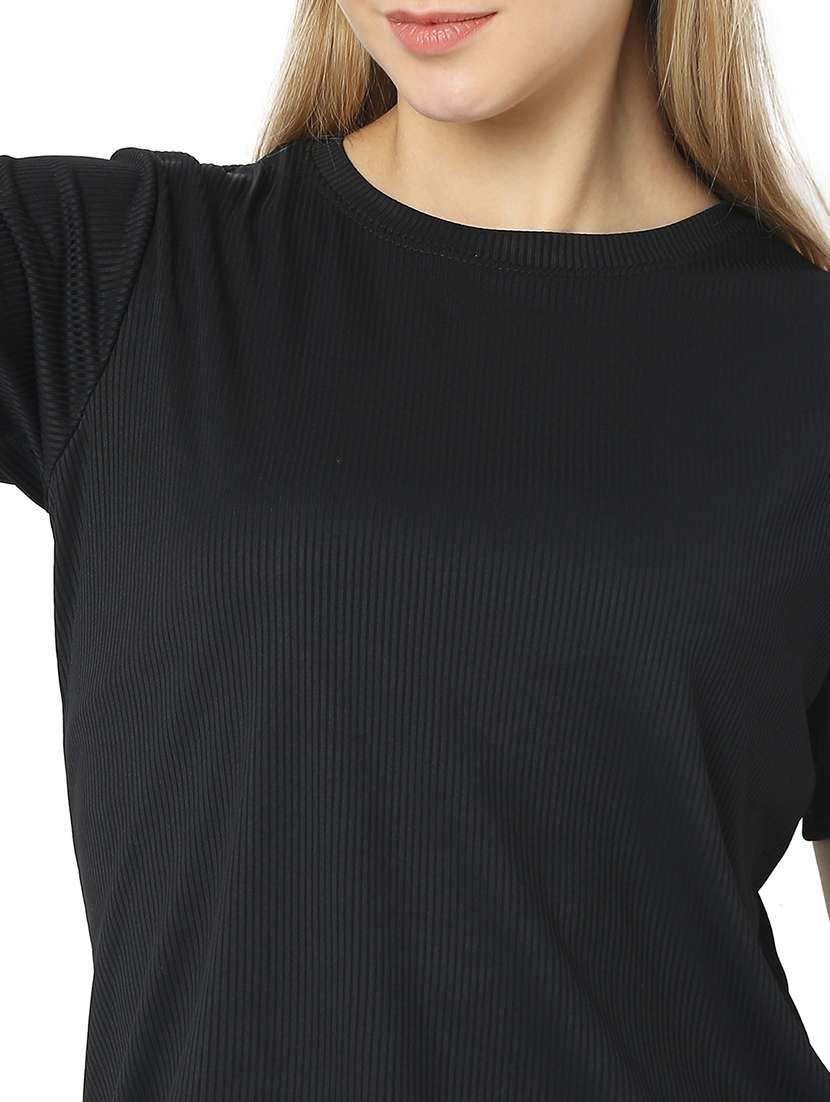 women solids round neck top - 21529252 -  Standard Image - 5