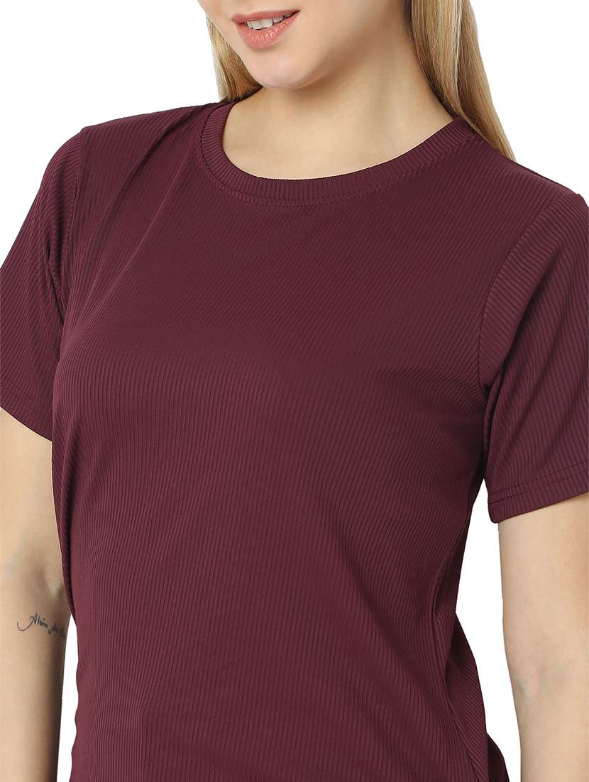 women solids round neck top - 21529253 -  Standard Image - 5