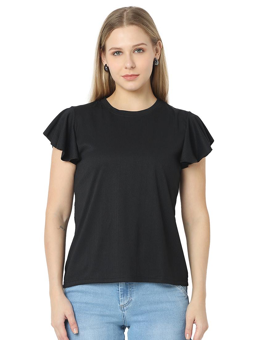 women solids round neck top - 21529256 -  Zoom Image - 0