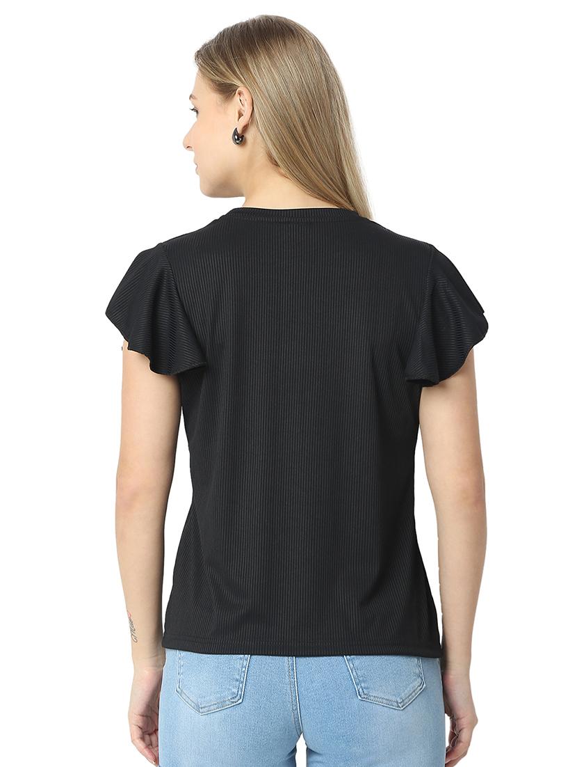 women solids round neck top - 21529256 - Standard Image - 3