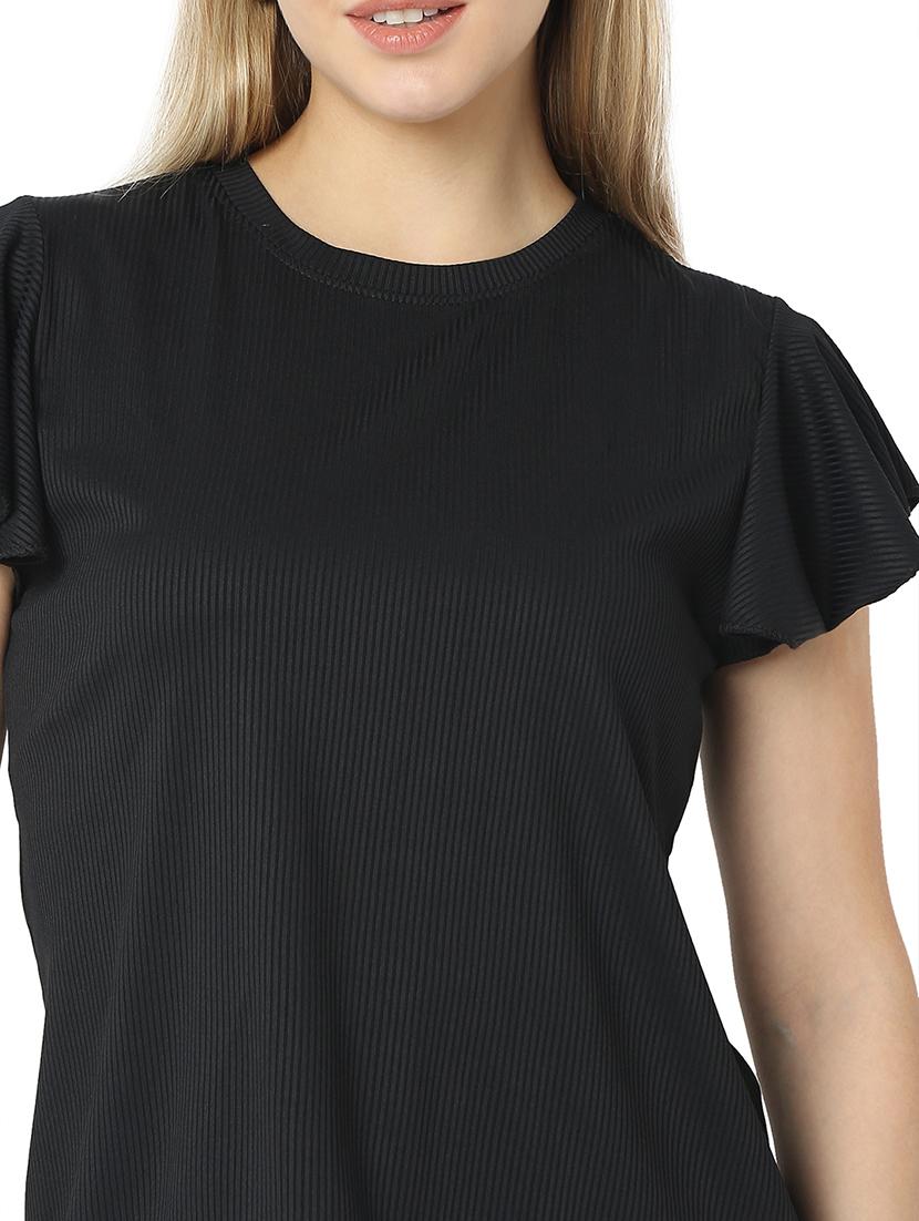 women solids round neck top - 21529256 - Standard Image - 5