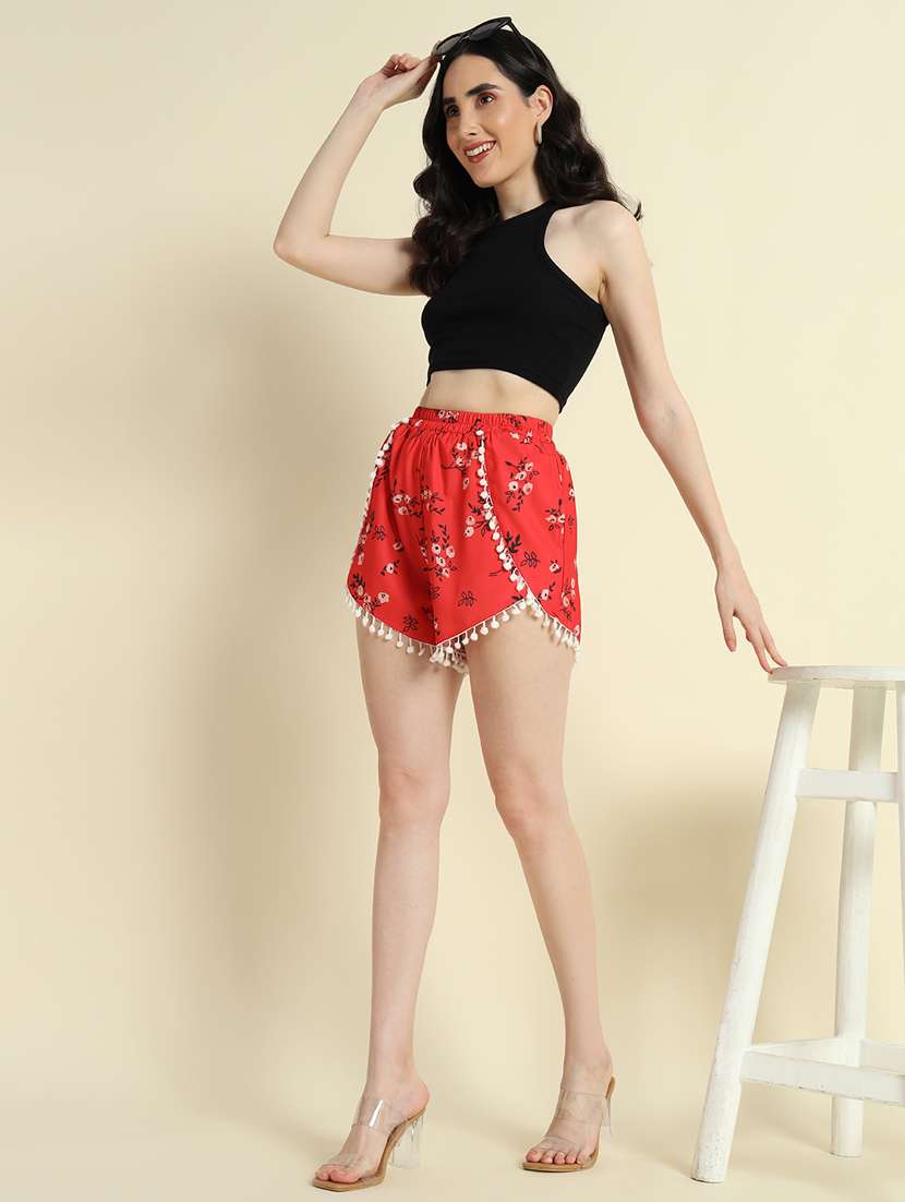 women high-rise printed regular short - 21529341 - Standard Image - 3