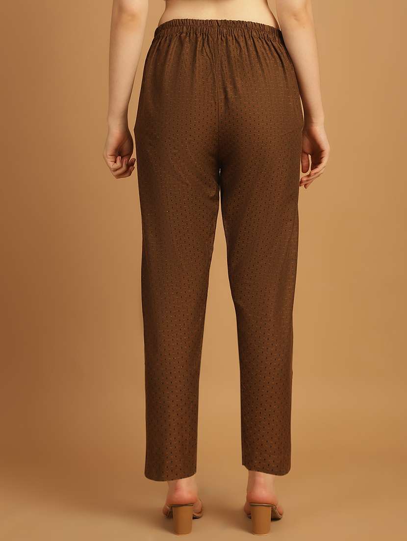 women printed ankle length flat front trouser - 21529349 -  Standard Image - 3