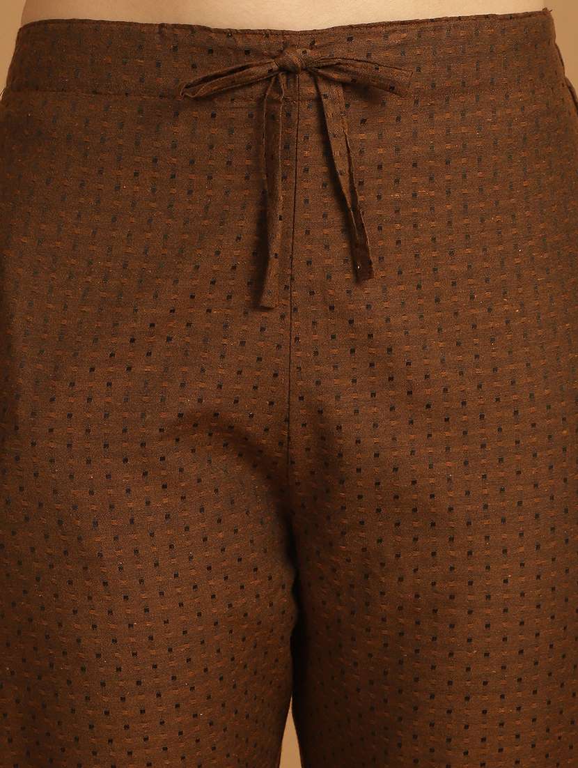 women printed ankle length flat front trouser - 21529349 -  Standard Image - 5