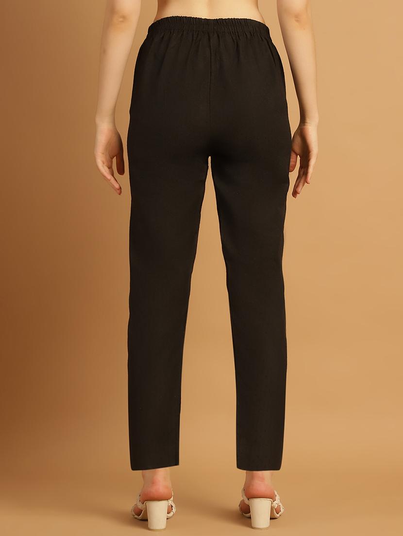 women printed ankle length flat front trouser - 21529350 - Standard Image - 3