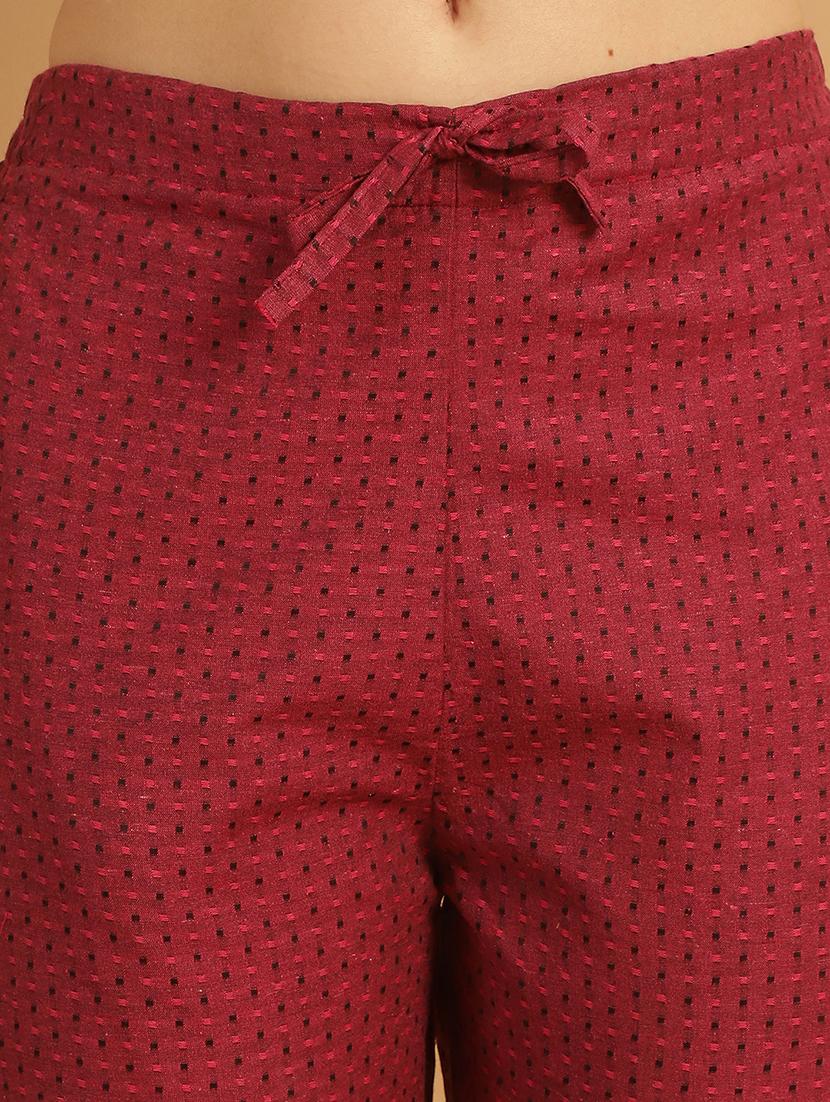 women printed ankle length flat front trouser - 21529352 - Standard Image - 5