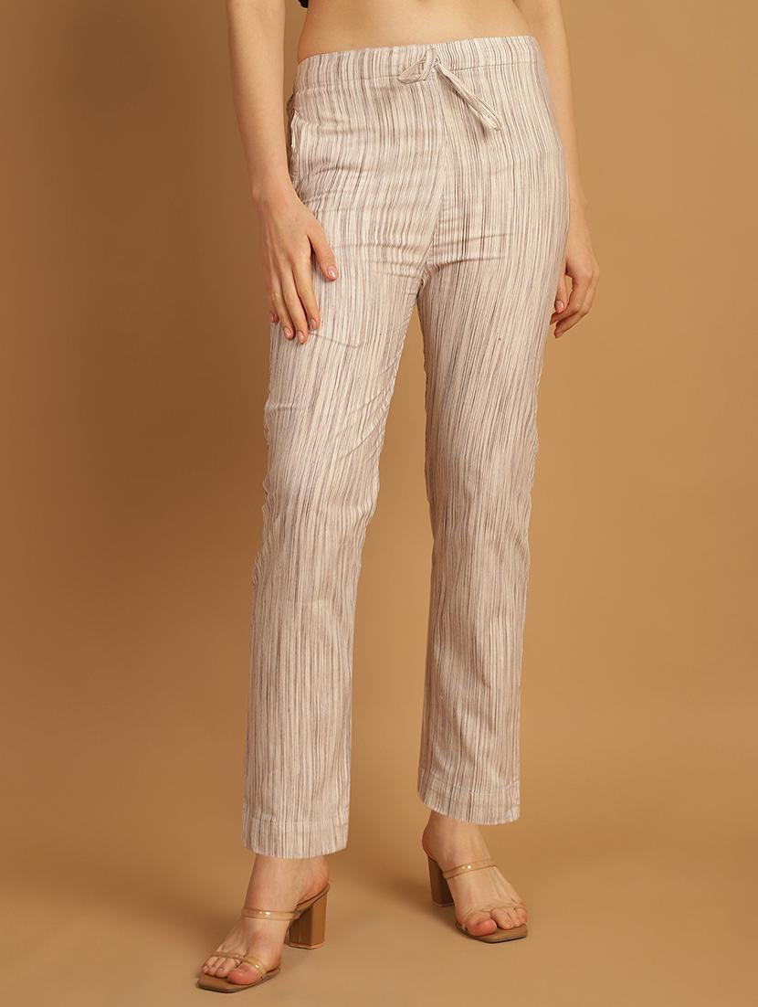 women printed ankle length flat front trouser - 21529359 -  Zoom Image - 0