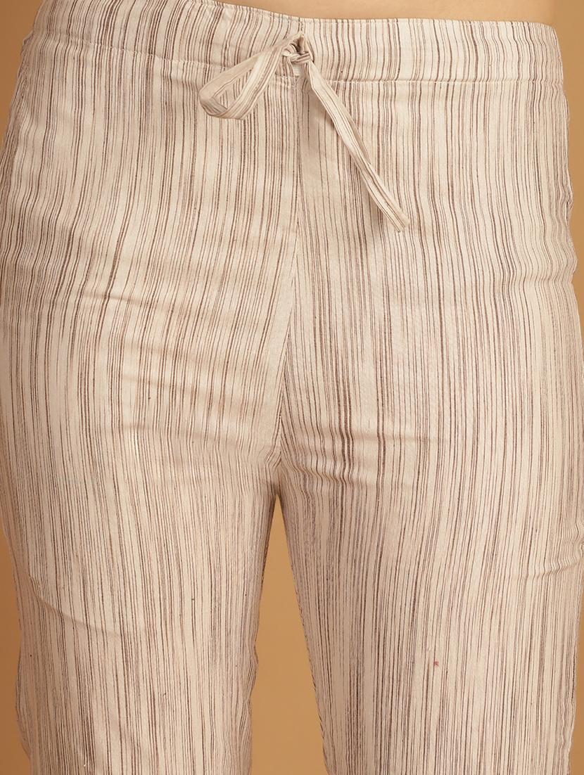 women printed ankle length flat front trouser - 21529359 - Standard Image - 5