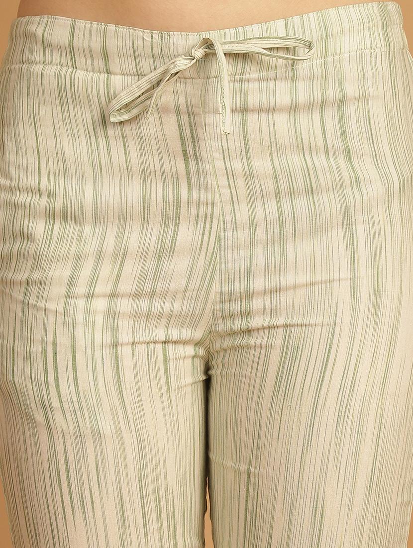 women printed ankle length flat front trouser - 21529360 - Standard Image - 5
