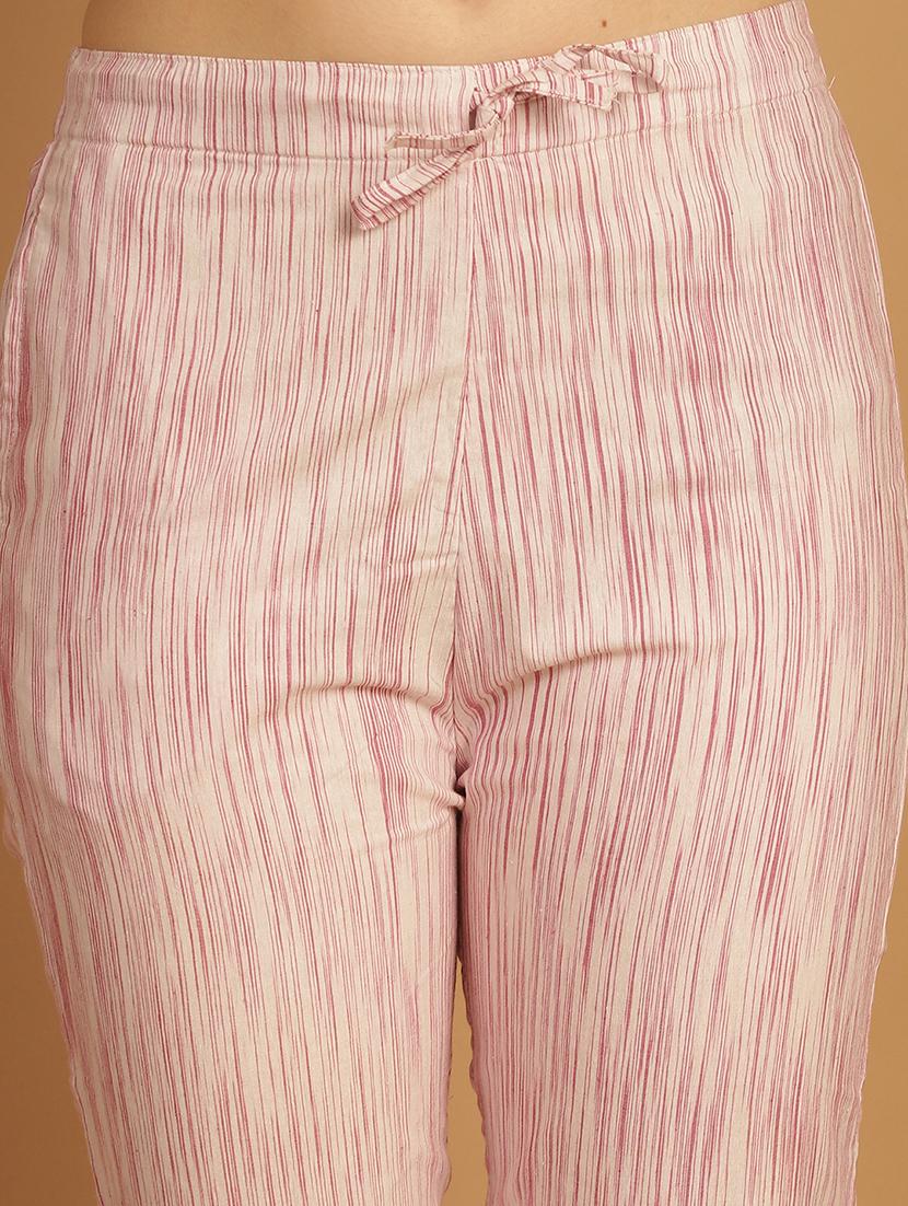 women printed ankle length flat front trouser - 21529362 - Standard Image - 5