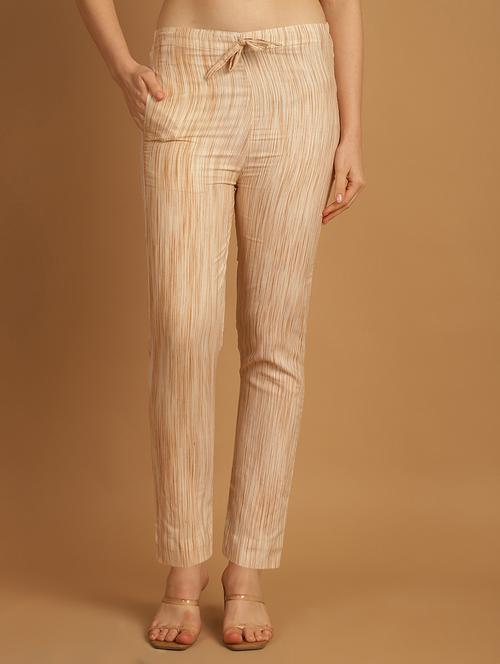 women printed ankle length flat front trouser - 21529364 -  Standard Image - 0