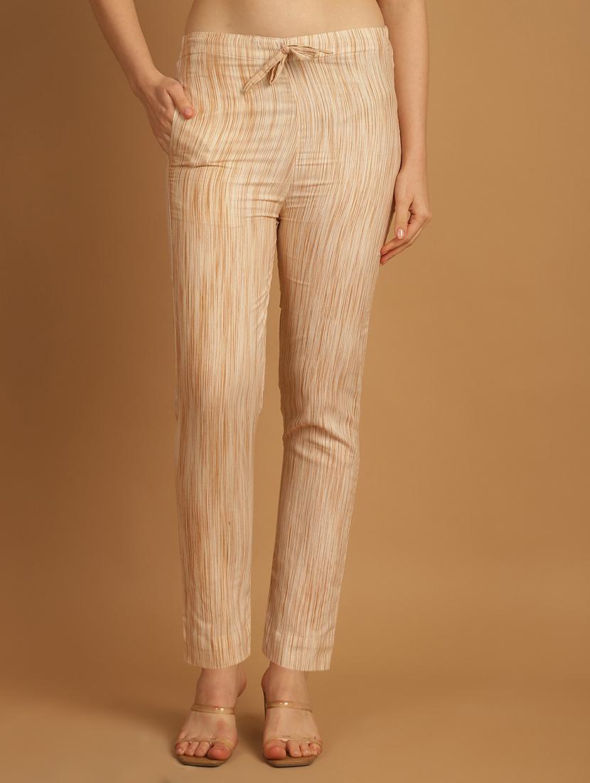 women printed ankle length flat front trouser - 21529364 -  Zoom Image - 0