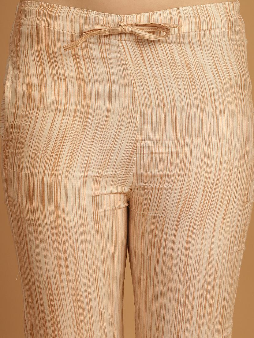 women printed ankle length flat front trouser - 21529364 - Standard Image - 5