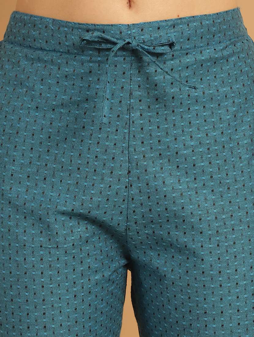 women printed ankle length flat front trouser - 21529365 -  Standard Image - 5