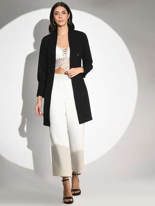 women black polyester regular shrug - 21529382 -  Standard Image - 0