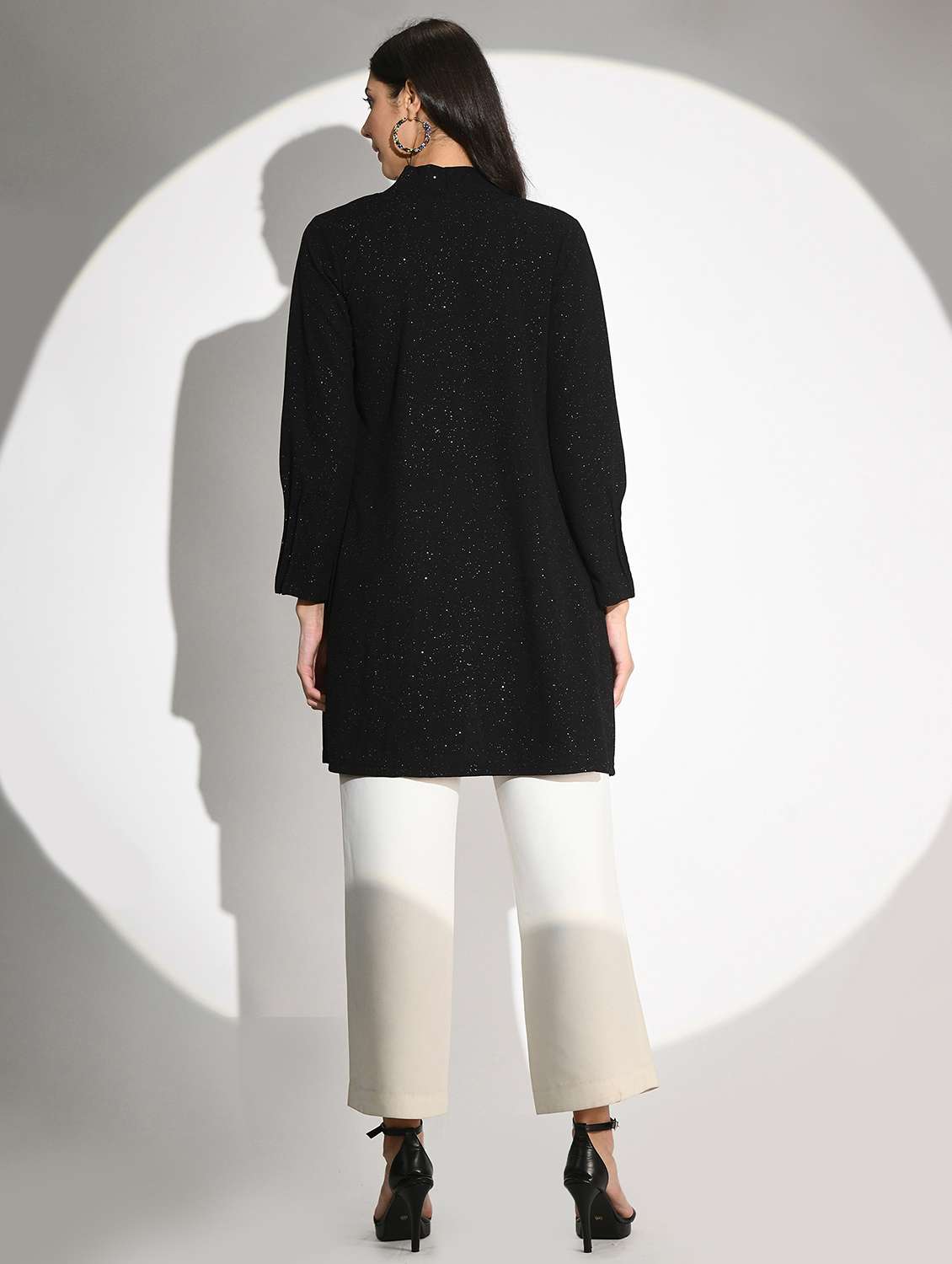 women black polyester regular shrug - 21529382 -  Standard Image - 3