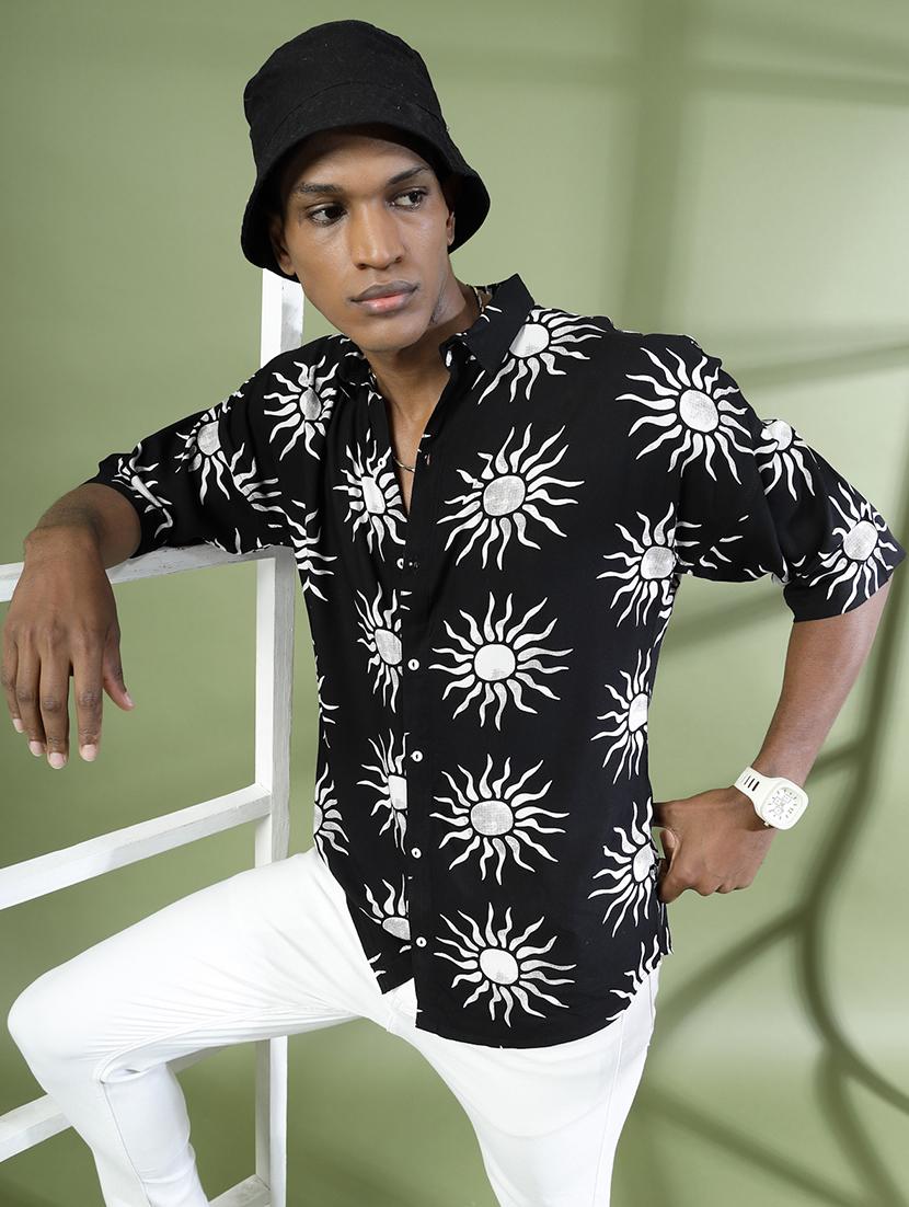 men collared printed casual shirt - 21529574 - Standard Image - 3