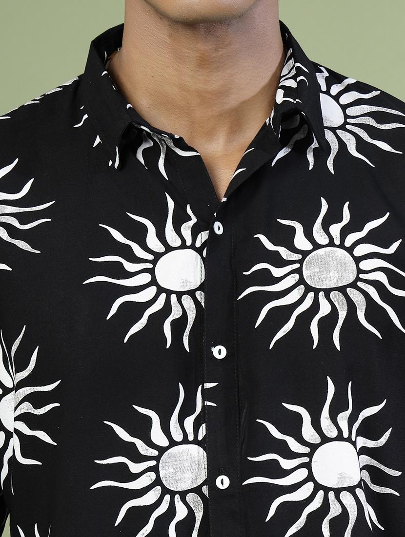 men collared printed casual shirt - 21529574 - Standard Image - 5