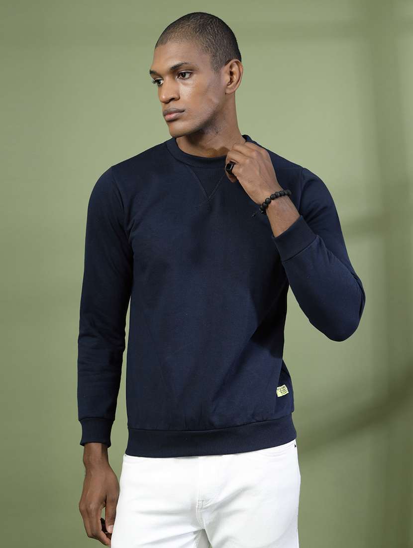 men long sleeves plain sweatshirt