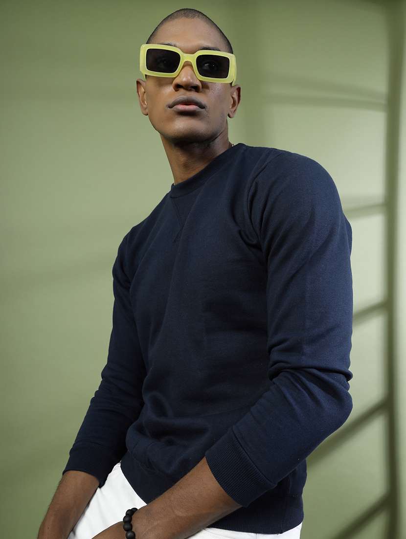 men long sleeves plain sweatshirt - 21529604 -  Standard Image - 3