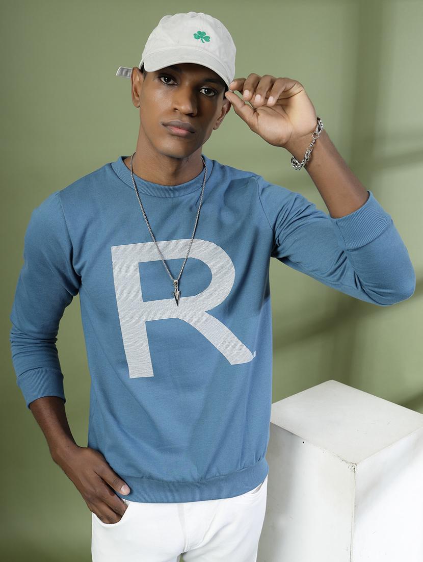 men long sleeves front print sweatshirt - 21529606 - Standard Image - 3