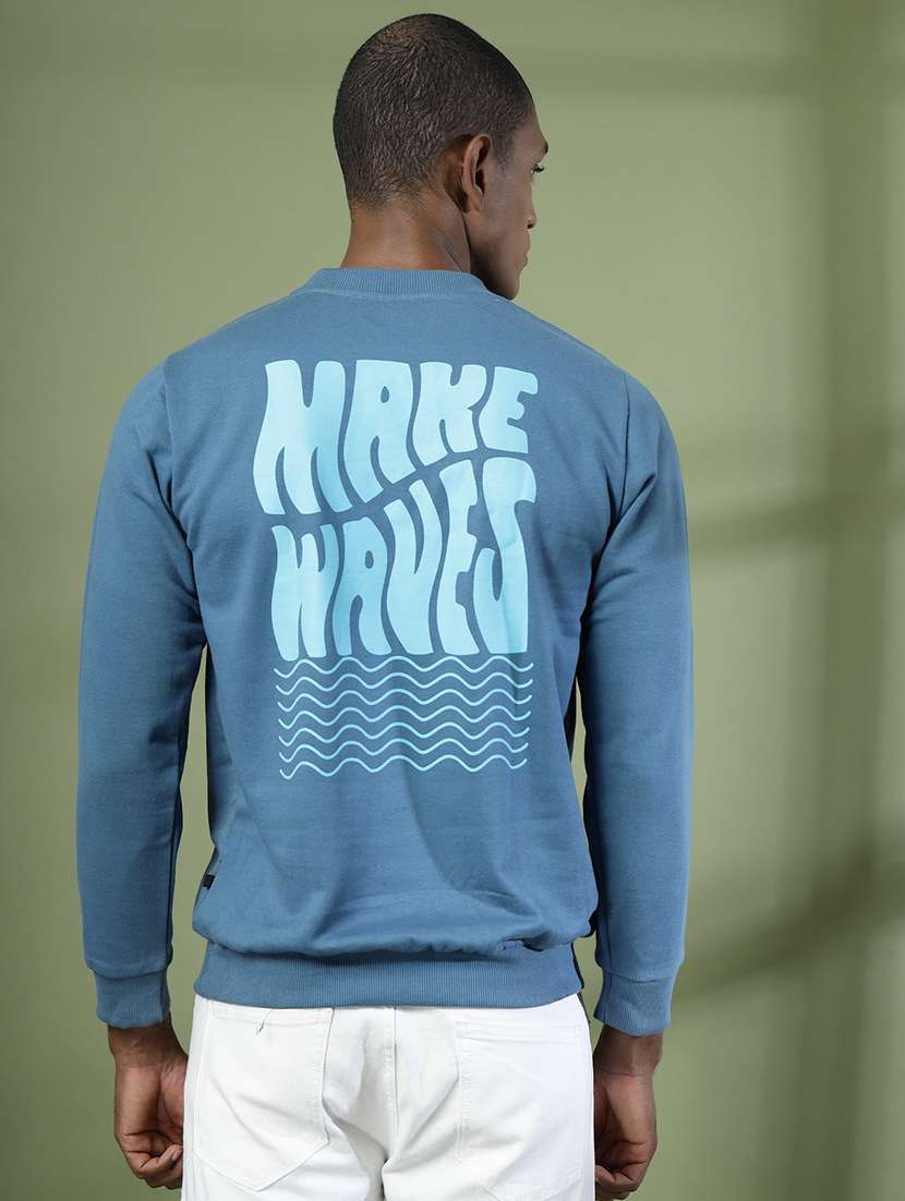 men long sleeves back print sweatshirt - 21529610 -  Standard Image - 3